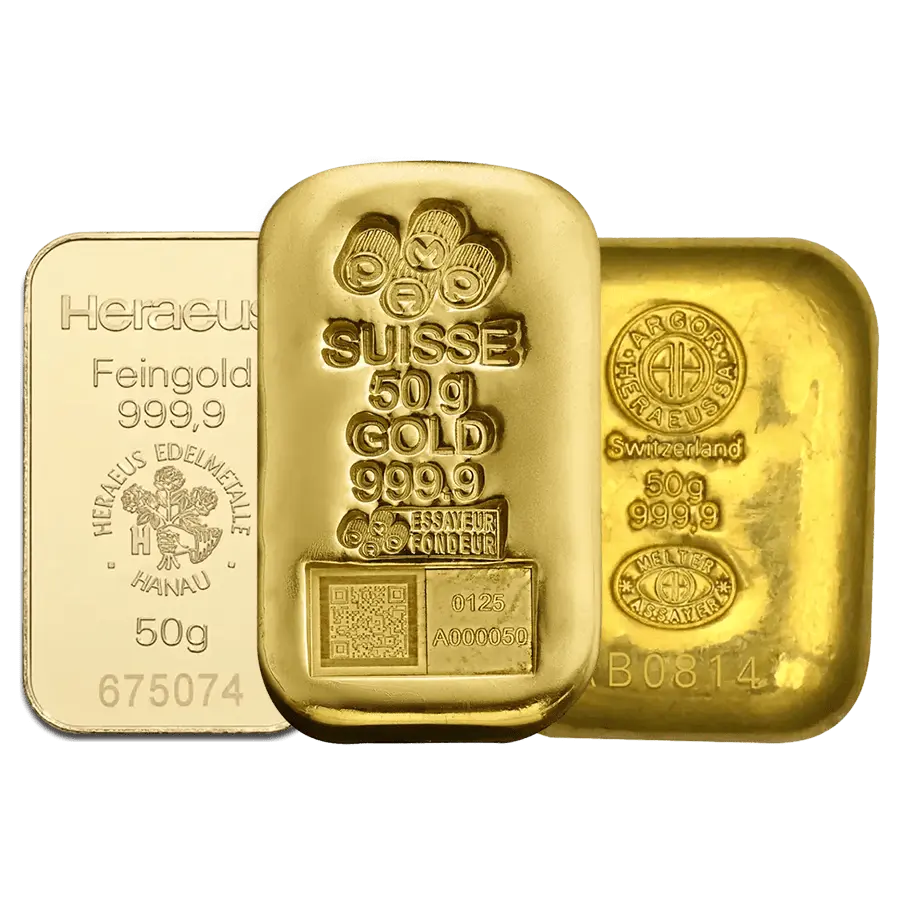 50 gram Gold Bar - Random Mint